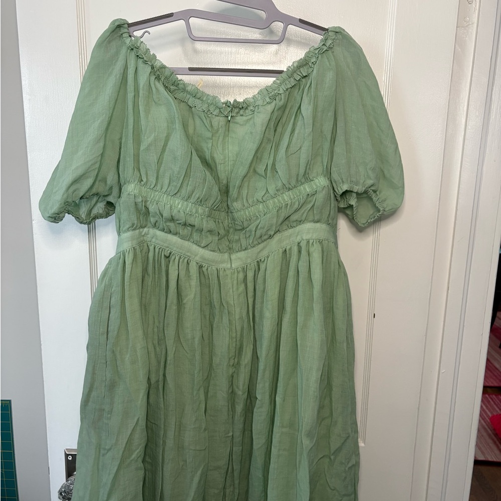 OSMANTHUS 01 | MAXI LINEN DRESS IN Cornus powder